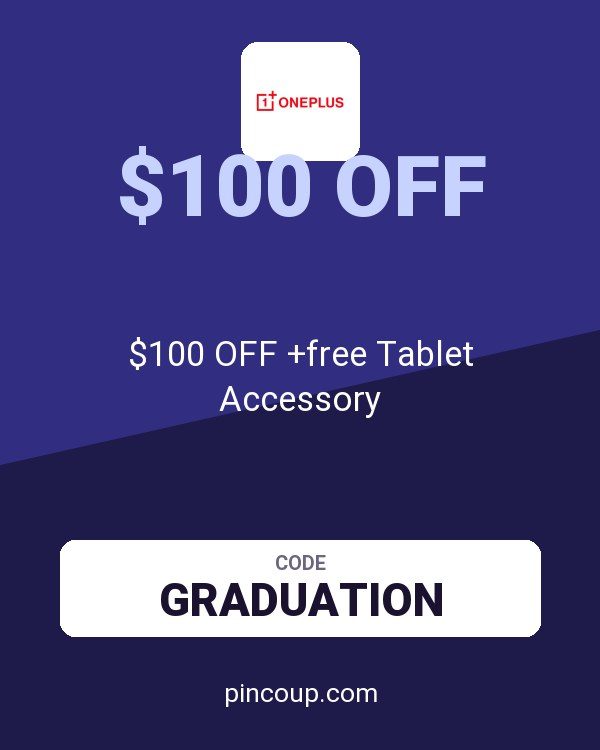 OnePlus coupon: $100 OFF +free Tablet Accessory