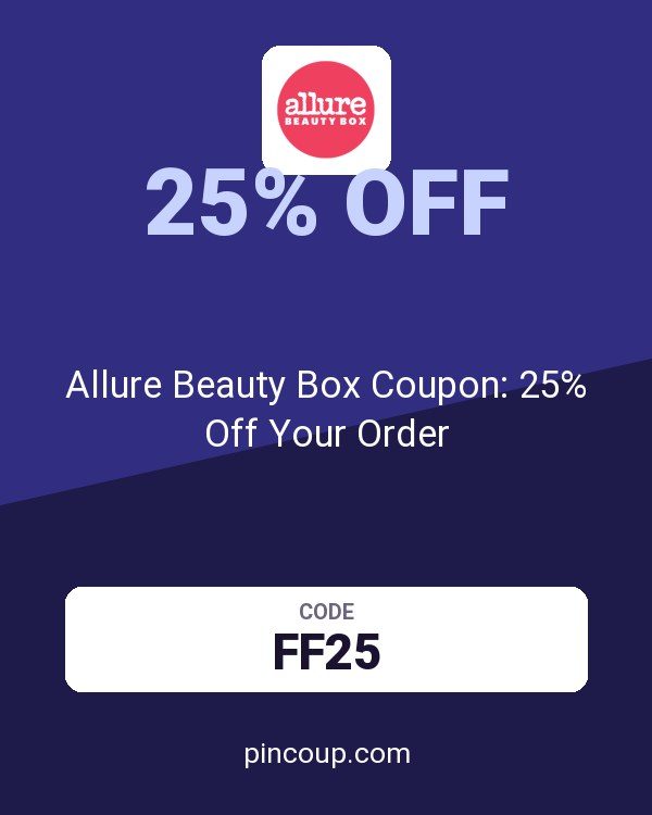 Allure Beauty Box Coupon: 25% Off Your Order
