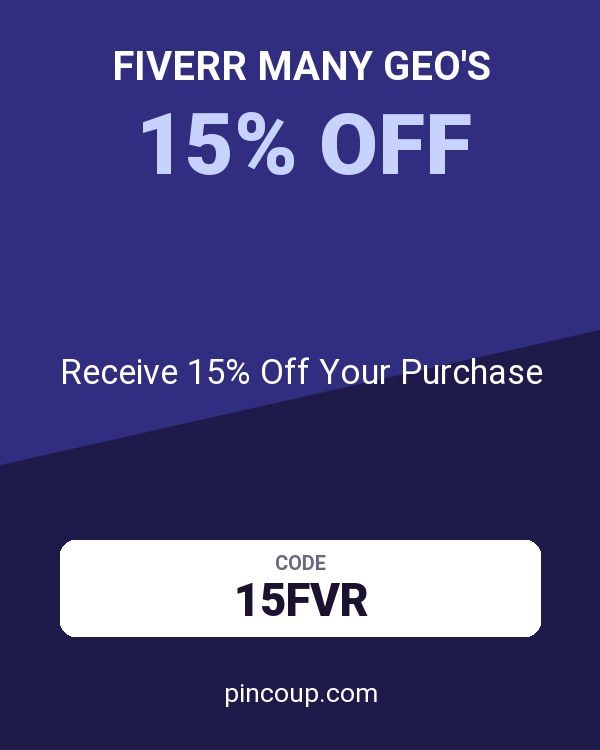 Fiverr Many GEO's coupon: Receive 15% Off Your Purchase