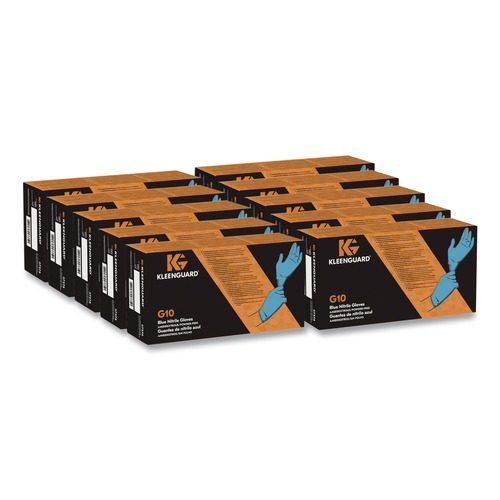 KleenGuard 9.5 in. Long 6 mil Thick Powder-Free G10 Nitrile Gloves - Medium Blue (10-Boxes/Carton) at CPO Outlets