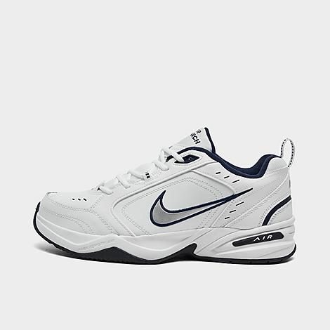 Nike Men's Air Monarch IV Casual Shoes in White/Metallic Silver/Midnight Navy Size: 14.0 at JD Sports