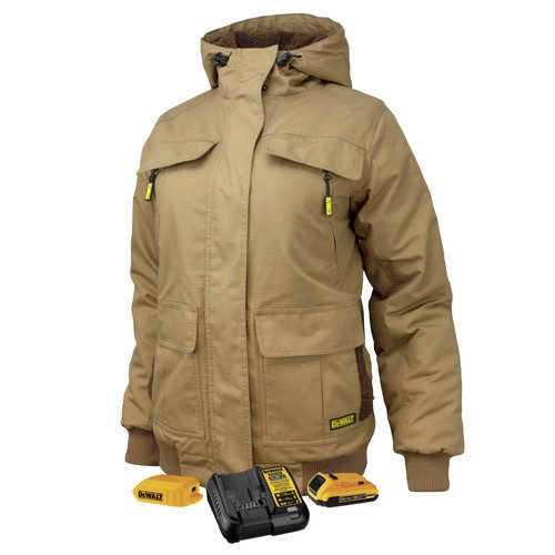 Dewalt DCHJ092D1-2X 20V MAX Lithium-Ion Women's Ripstop Canvas Heated Jacket Kit - Double Extra Large, Dune at CPO Outlets
