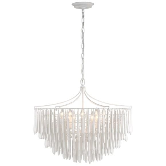 Visual Comfort Signature Collection Julie Neill Vacarro 30 Inch 10 Light LED Chandelier Vacarro - JN 5130PW - Modern Contemporary at 1-800Lighting