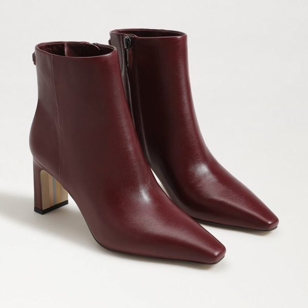 Saige Ankle Bootie French Merlot Leather at Sam Edelman