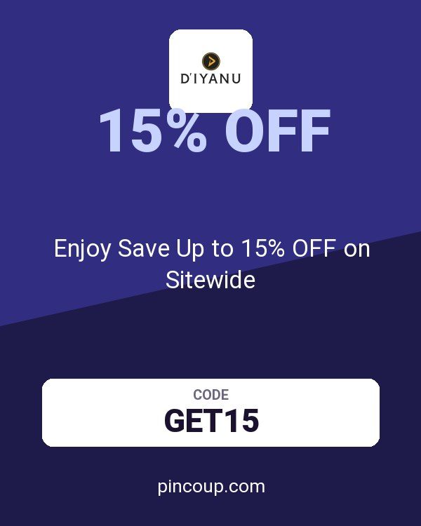 D'iyanu coupon: Enjoy Save Up to 15% OFF on Sitewide