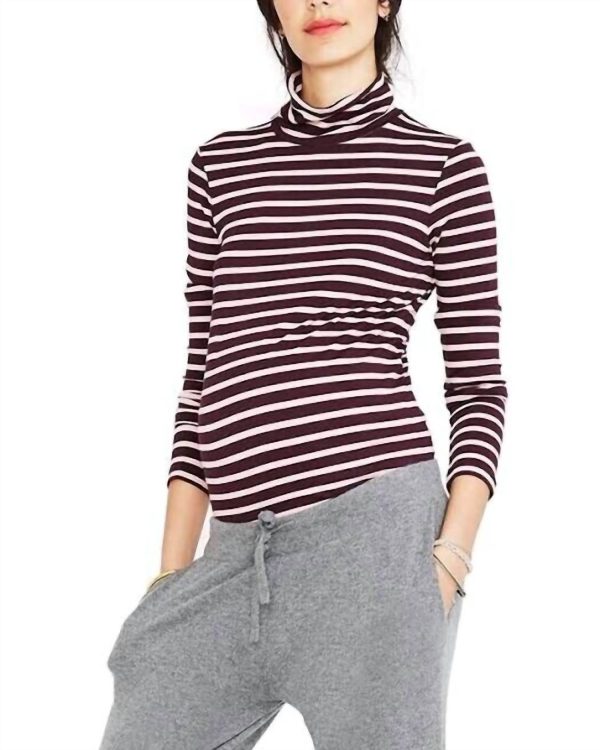 Jersey Turtleneck Sweater In Taylor/rose at Shop Simon