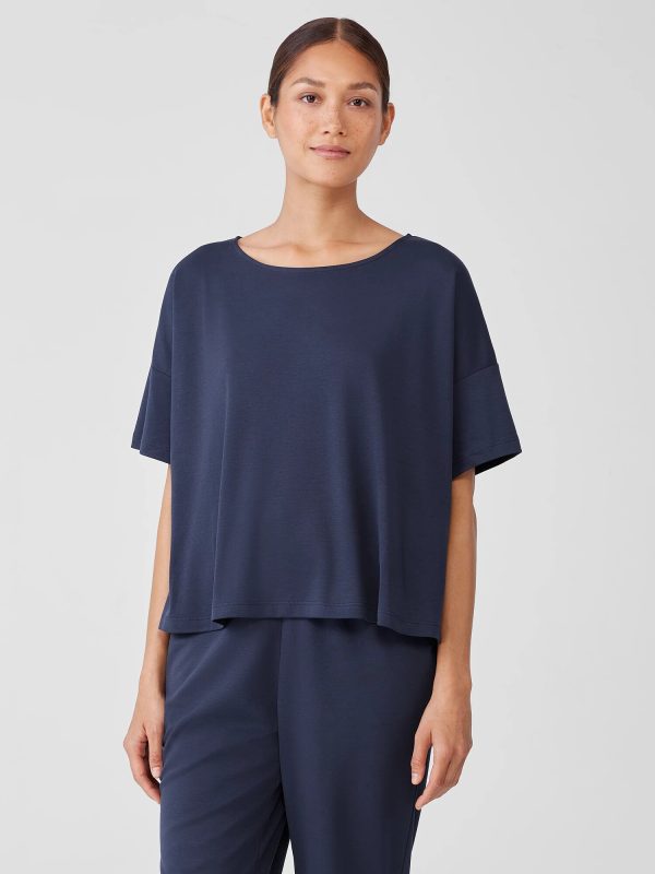 Organic Cotton Interlock Sleep Tee at EILEEN FISHER