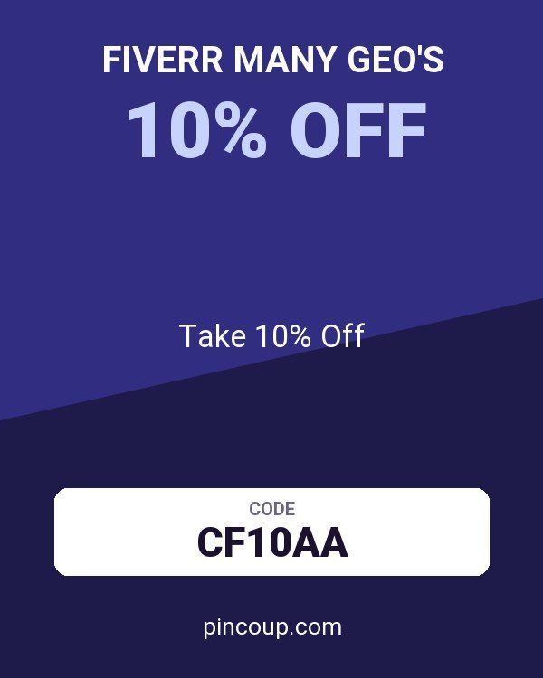 Fiverr Many GEO's coupon: Take 10% Off