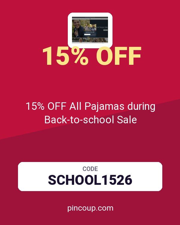 johnnie-O coupon: 15% OFF All Pajamas during Back-to-school Sale
