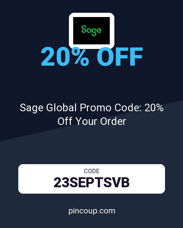 Sage Global Promo Code: 20% Off Your Order