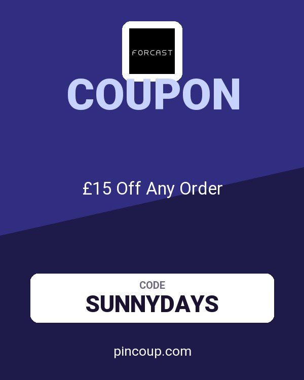FORCAST coupon: £15 Off Any Order