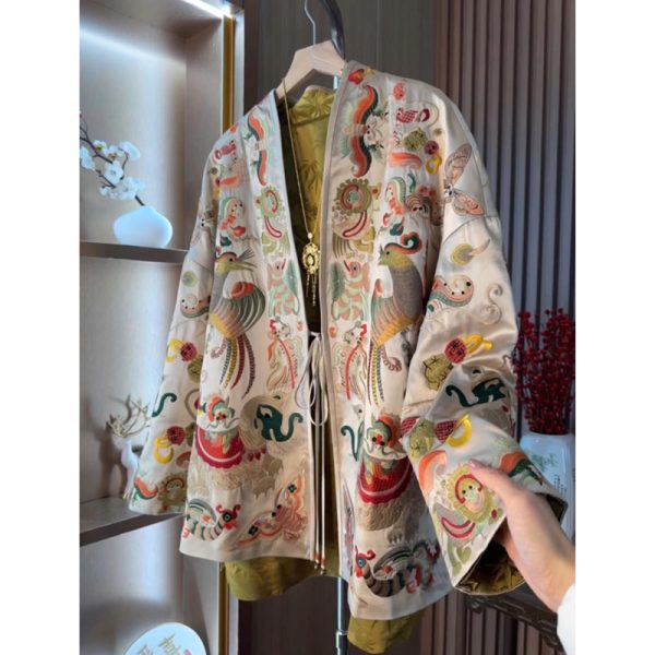 New Chinese Style Kimono Cardigan Jacket Women Costume Luxury Exquisite Embroidery Hanfu Tops Coat Asian Style Chinese Clothing at AliExpress