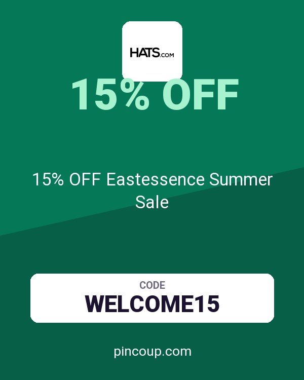 Hats.com coupon: 15% OFF Eastessence Summer Sale