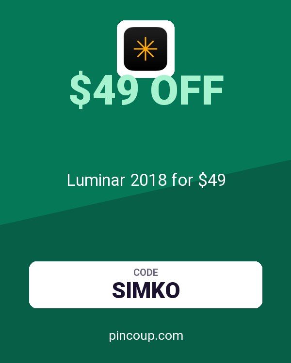Luminar Neo coupon: Luminar 2018 for $49