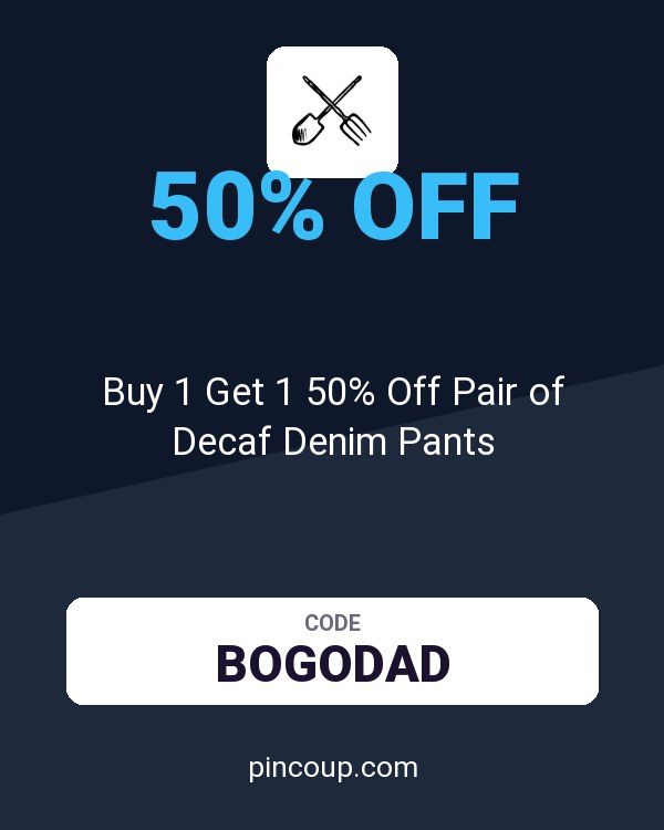 Coalatree Organics coupon: Buy 1 Get 1 50% Off Pair of Decaf Denim Pants