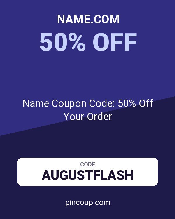 Name.com: Name Coupon Code: 50% Off Your Order