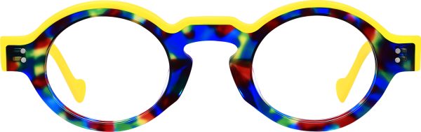 Fytoo Oval Multicolour Acetate Full Rim Eyeglasses