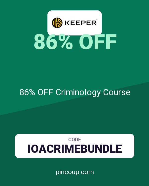 Keeper Security Many GEOs coupon: 86% OFF Criminology Course