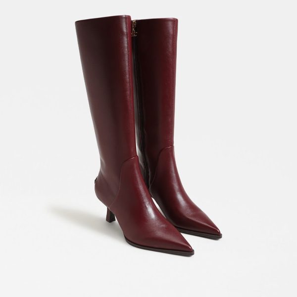 Circus NY Yulia Wide Calf Knee High Boot Chianti Leather 8.5