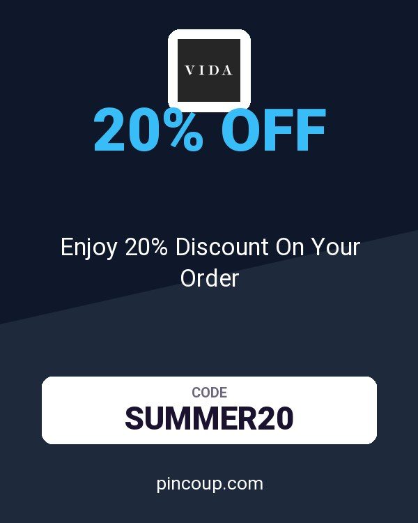 VIDA coupon: Enjoy 20% Discount On Your Order