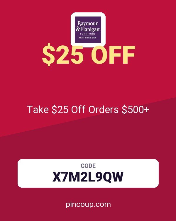 Raymour & Flanigan coupon: Take $25 Off Orders $500+