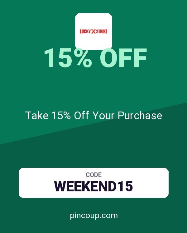 Lucky Strike coupon: Take 15% Off Your Purchase