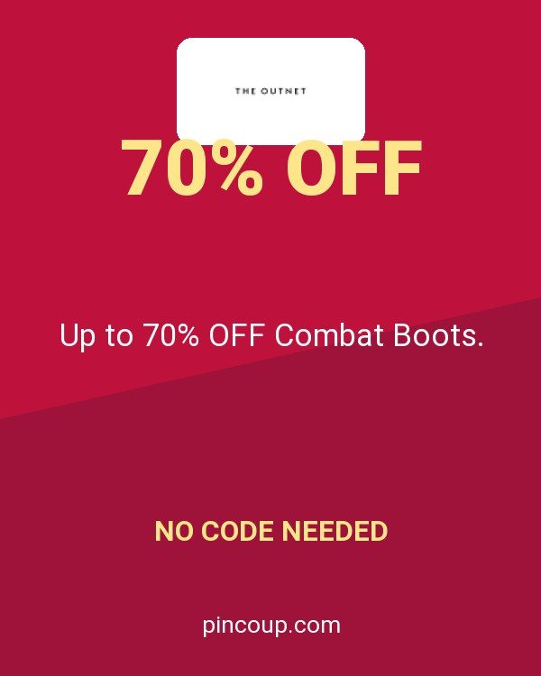 THE OUTNET coupon: Up to 70% OFF Combat Boots.