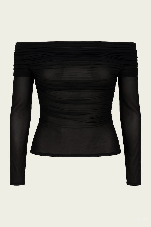 Rosa Top in Black - Black L at American National Standards Institute Inc.