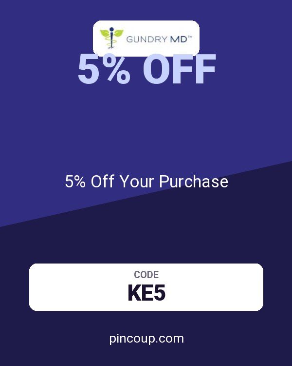 Gundry MD coupon: 5% Off Your Purchase