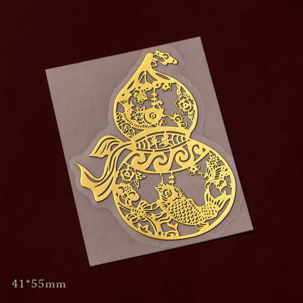 Buddha Stones 12 Chinese Zodiac Blessing Wealth Fortune Phone Sticker - Peace Gourd / Small at buddhastoneshop