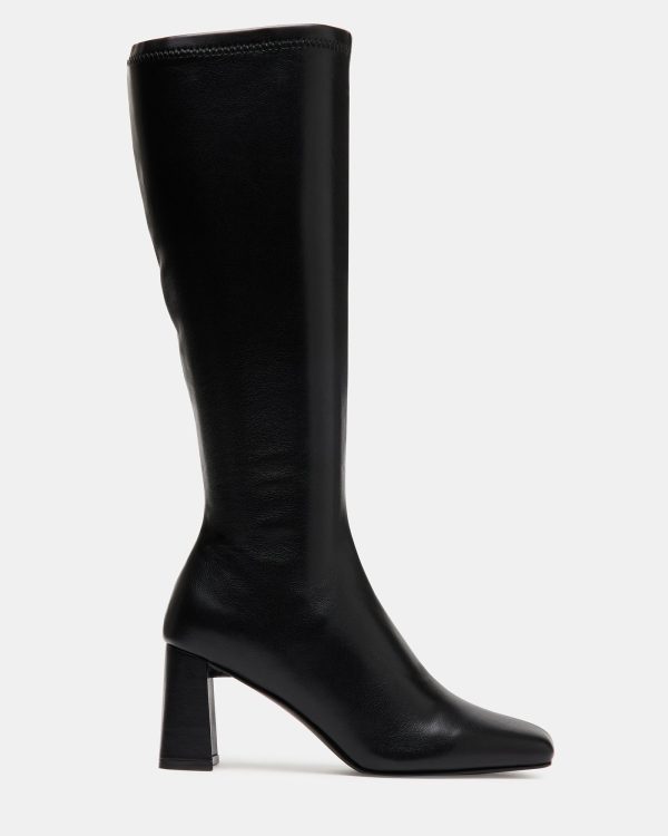 Steve Madden Women's Holly Block Heel Boots - Black - Size 9.5 - Leather