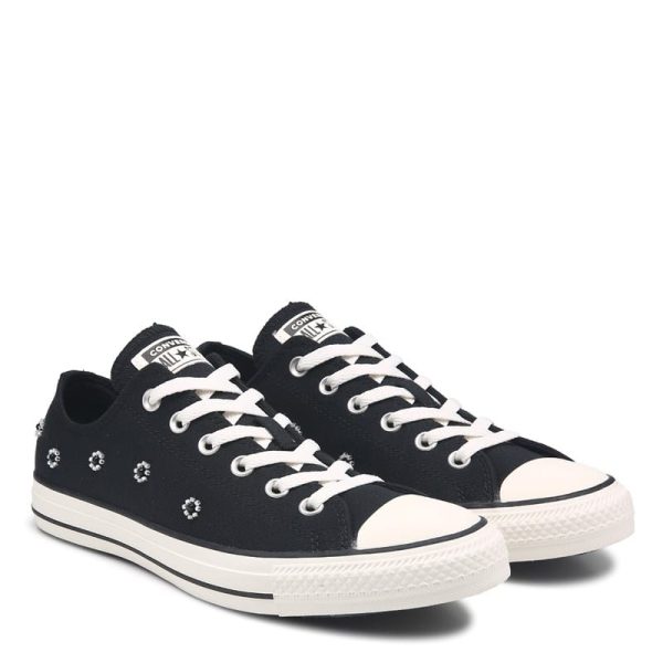 Converse Chuck Taylor All Star Low Top Sneakers (Black/White Beads) - Size 11.0 M at Famous Footwear