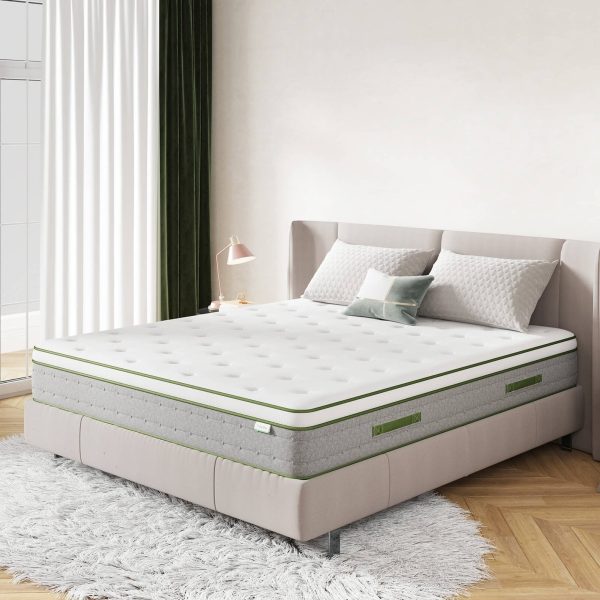 Novilla Serenity Hybrid Mattress | Cooling Gel Memory Foam & Individual Pocket Springs | Affordable Spring Mattress Sale | 10" Twin Size