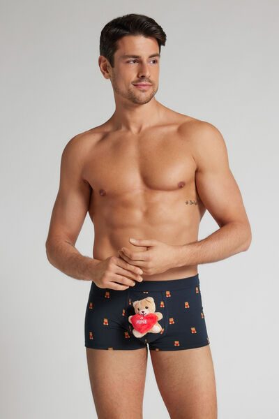 Intimissimi Be Mine Plush Toy Superior Cotton Boxers Man Blue Size 4