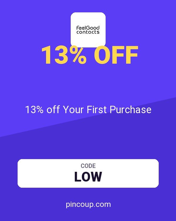 Feel Good Contacts coupon: 13% off Your First Purchase