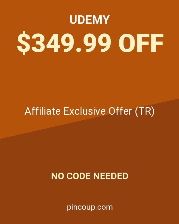 Udemy coupon: Affiliate Exclusive Offer (TR)