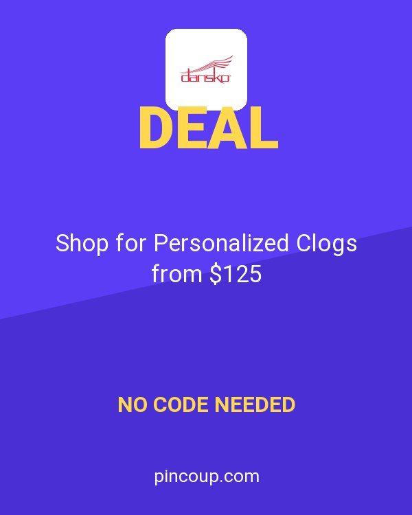Dansko coupon: Shop for Personalized Clogs from $125