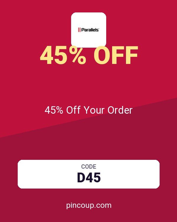 Parallels | Mac & Windows Virtualization coupon: 45% Off Your Order