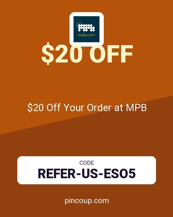 MPB.com coupon: $20 Off Your Order at MPB