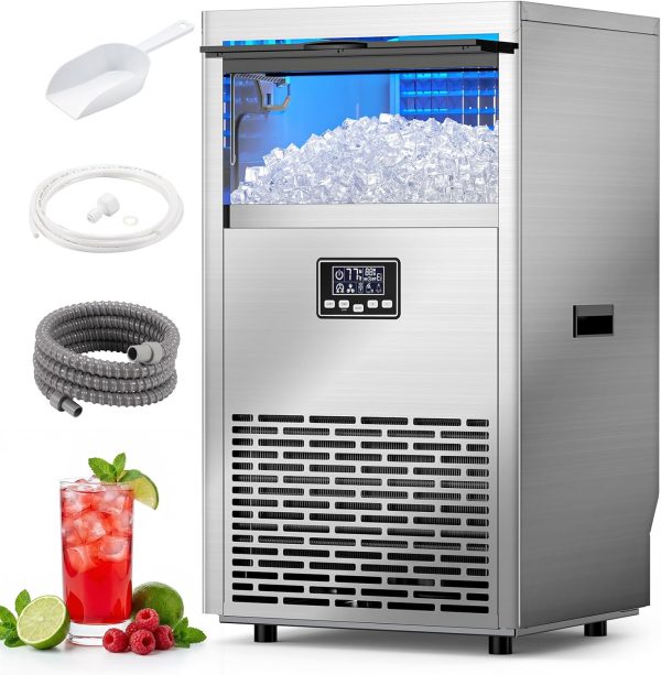 COWSAR Commercial Ice Maker Machine – 100LBS Daily Output, 29LBS Storage & Auto Self-Cleaning at Kismile