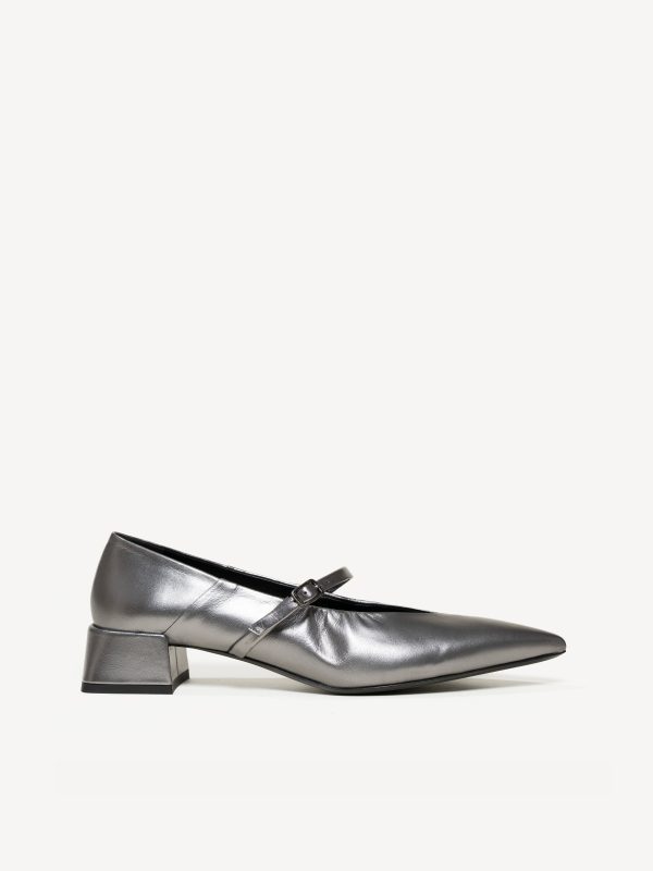 M.Gemi The Loriana 35mm Women's Pumps, Size 36 in Gunmetal Nappa