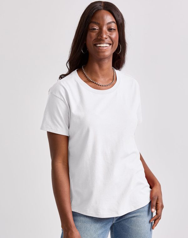 Hanes Originals Women's Tri-Blend T-Shirt, Relaxed Fit Eco White XS at Hanes.com