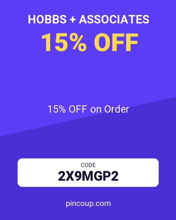 Hobbs + Associates coupon: 15% OFF on Order