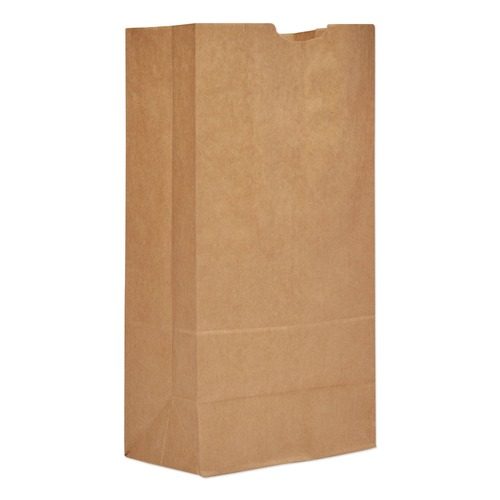 Ross & Wallace Paper Products 100320500PK/BL 8.25 in. x 5.25 in. x 16.13 in. #20 Size Grocery Paper Bags - Kraft (500/Bundle) at 4seating.com