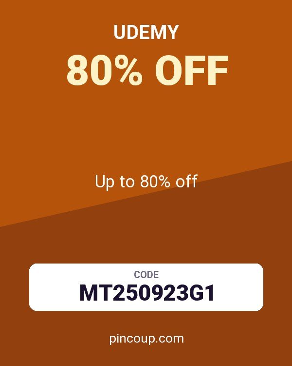 Udemy coupon: Up to 80% off