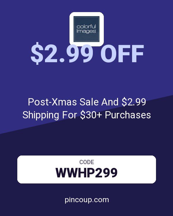 Colorful Images coupon: Post-Xmas Sale And $2.99 Shipping For $30+ Purchases