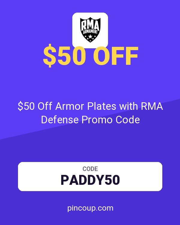 RMA Armament coupon: $50 Off Armor Plates with RMA Defense Promo Code