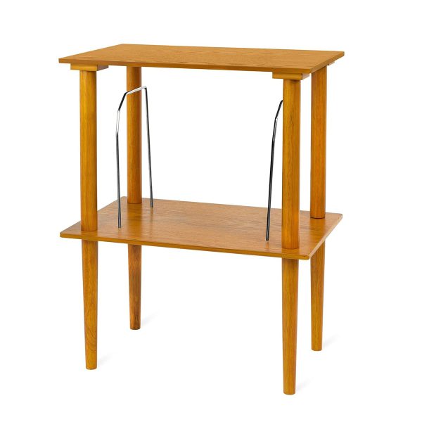 Wooden Stand with Record Holder - Oak at Victrola