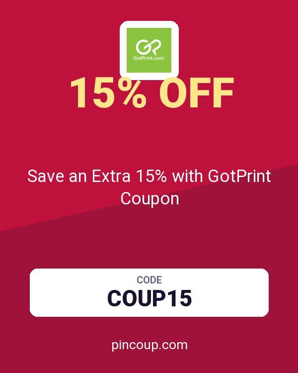 Save an Extra 15% with GotPrint Coupon