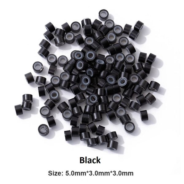 Ugeat® Silicone Micro Rings Links Beads For Keratin Bonded Hair For Bundle - Black at Ugeat Hair Official